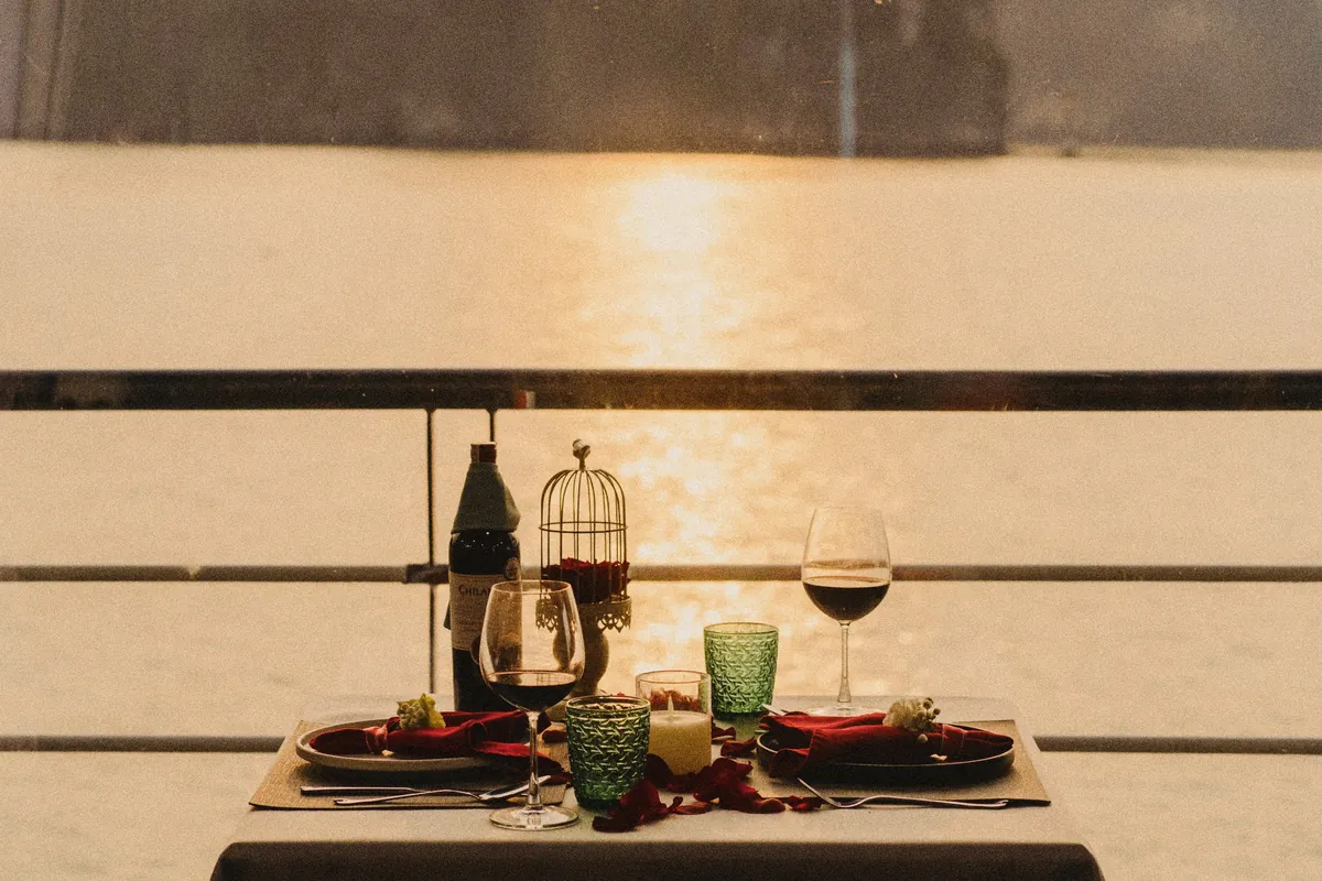 Sea Lion Premium Cruise sundeck night atmosphere with lights and bay views